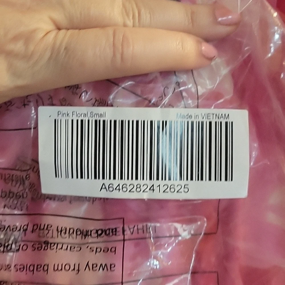 Susan Graver Liquid Knit Floral Pink Faux Wrap Dress Small - Picture 8 of 10